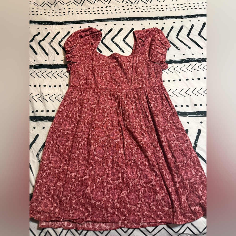 American Eagle Outfitters Red Floral Dress